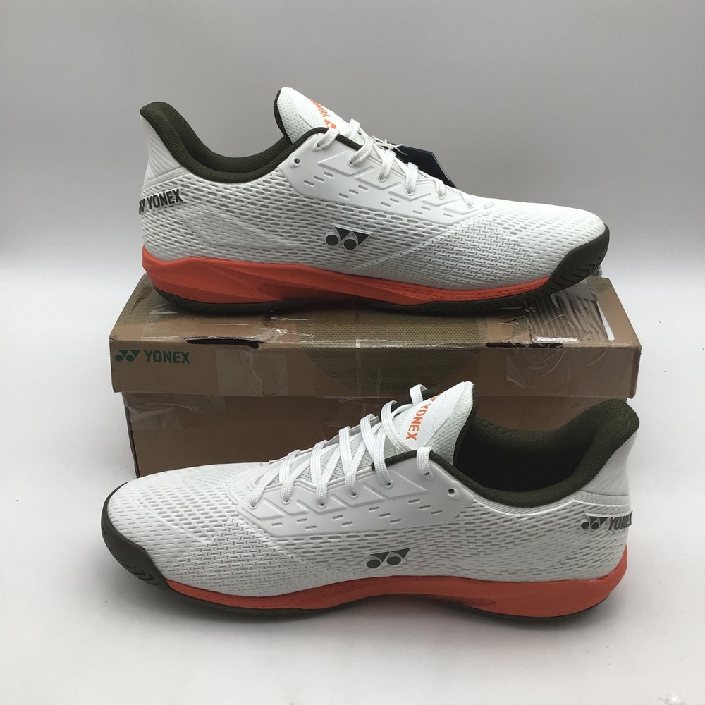 Yonex Power Cushion AD-ACCEL Mens Tennis Shoes White Orange Size 11.5 NEW